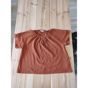 a.n.a. New Approach Rustic Boho Short Blouse Size Medium M NWOT Fall Shirt